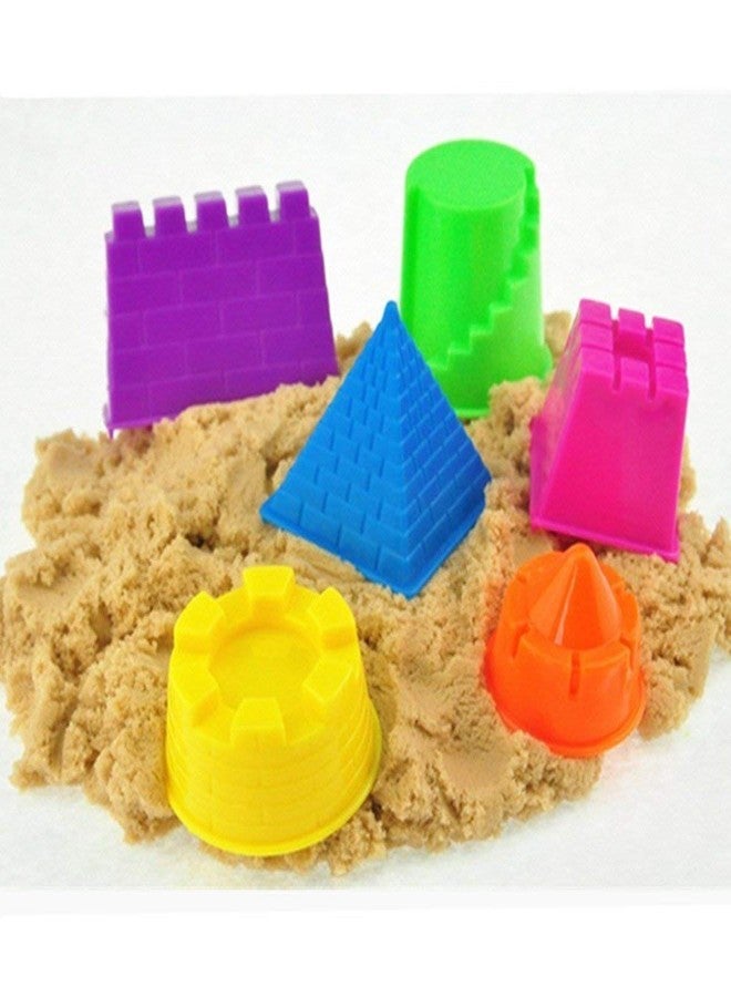 Sarjak Magic Play Sand Kit for Kids | 1++KG Colorful Sand with 12 Moulds (Castle + Sea), Inflatable Mat & Storage Box | Non-Sticky, Mess-Free Sensory Sand Toy for Toddlers & Boys/Girls Age 3+ - Image 2